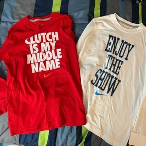 2 long sleeve shirts, Nike boys M